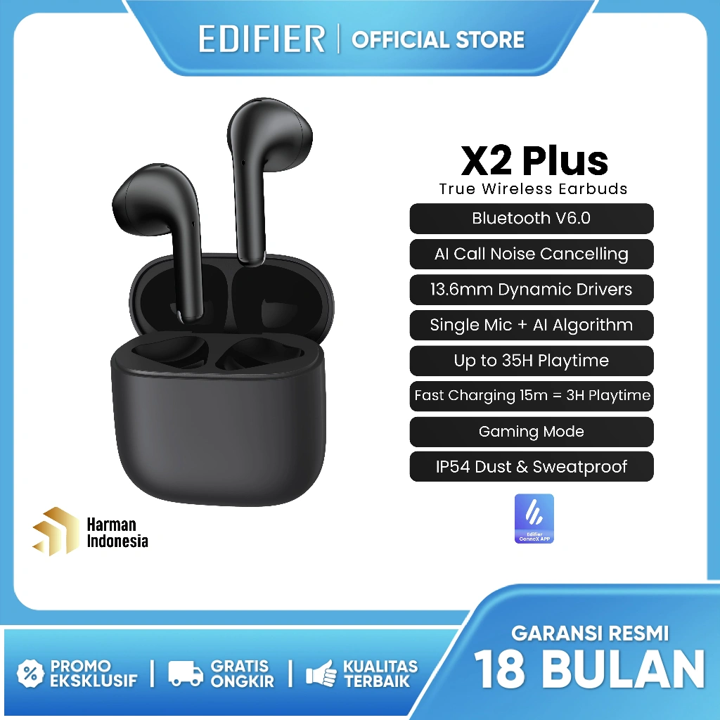 EDIFIER X2 Plus True Wireless Earbuds
