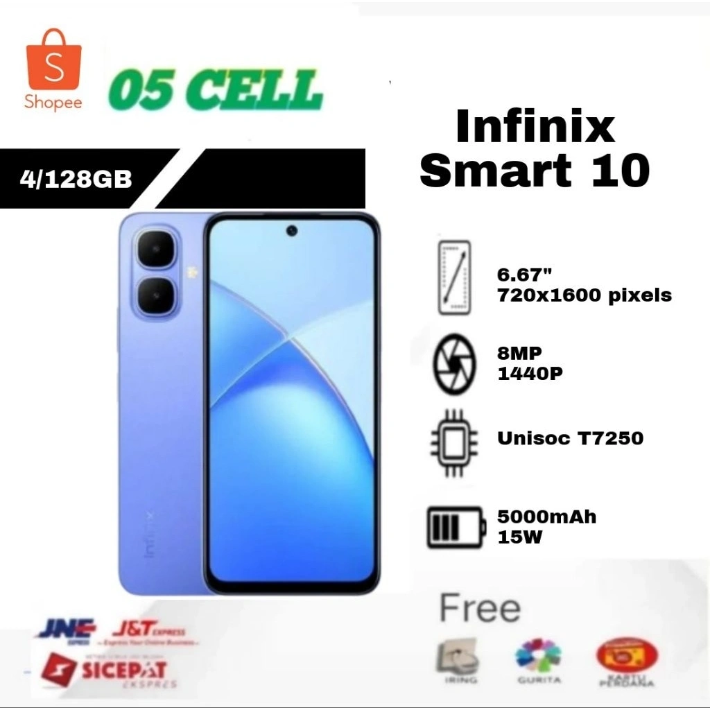 INFINIX SMART 10 4/64GB & 4/128GB GARANSI RESMI INDONESIA