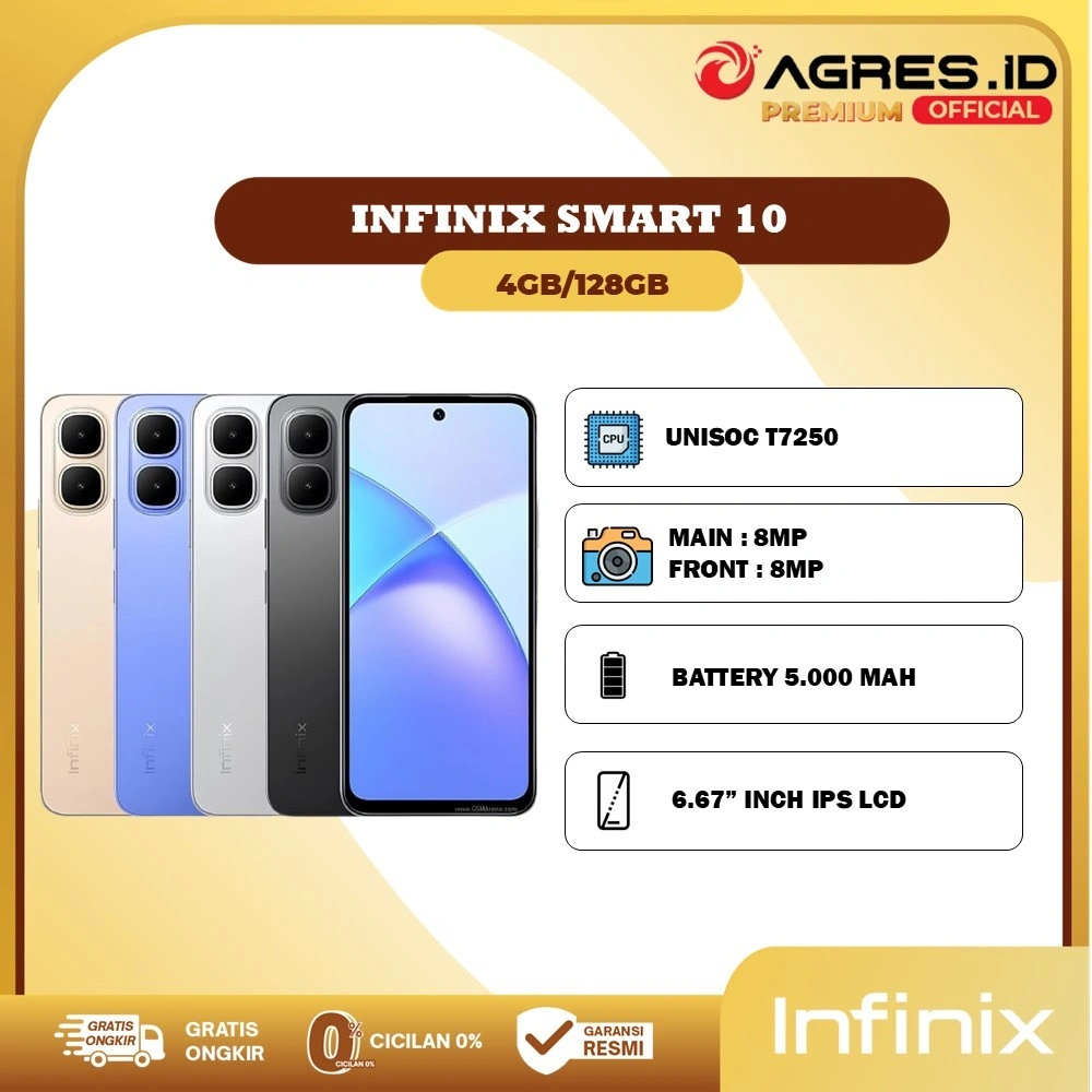Infinix Smart 10 4GB/64GB I 4GB/128GB Garansi Resmi Indonesia