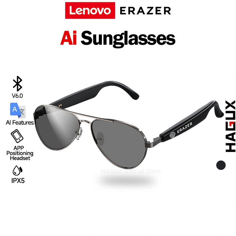 Lenovo ERAZER SG30PRO Wireless Bluetooth Headset Sunglasses Wireless Smart Multi-function Bluetooth Glasses Earphones OPEN ERA Headset TWS