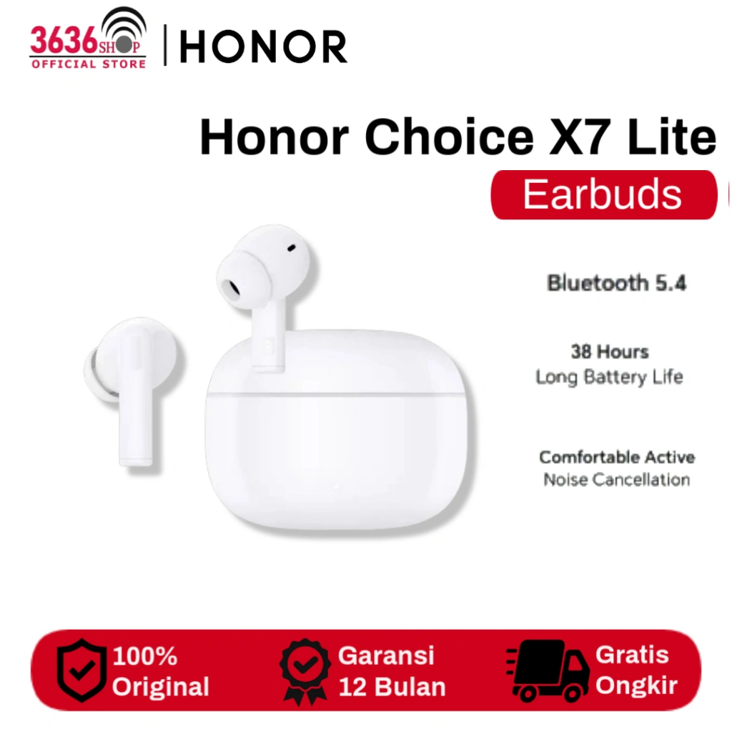 Honor Choice X7 Lite, Wireless Bluetooth 5.4 Earbuds | Garansi Resmi Honor Indonesia