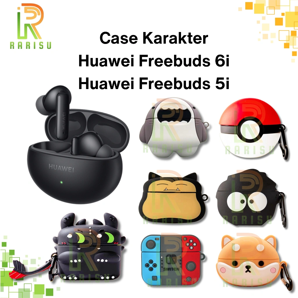 Case Huawei Freebuds 6i 3D Kartun Lucu Casing Earphone TWS Pelindung Cover Rarisu02