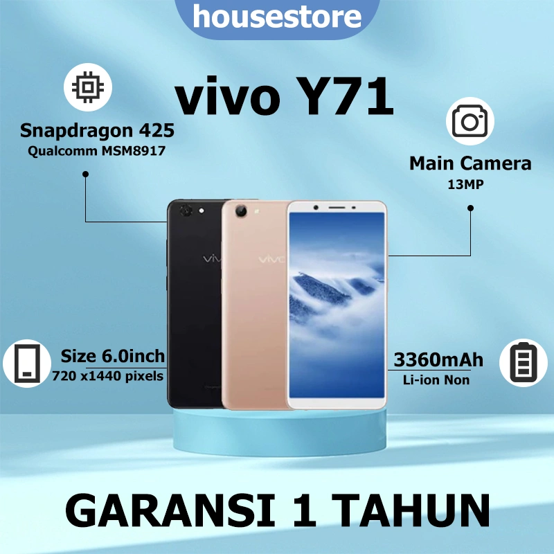 HP VIVO Y71 6+128GB Hp Murah Smartphone Fullset Garansi 12 Bulan