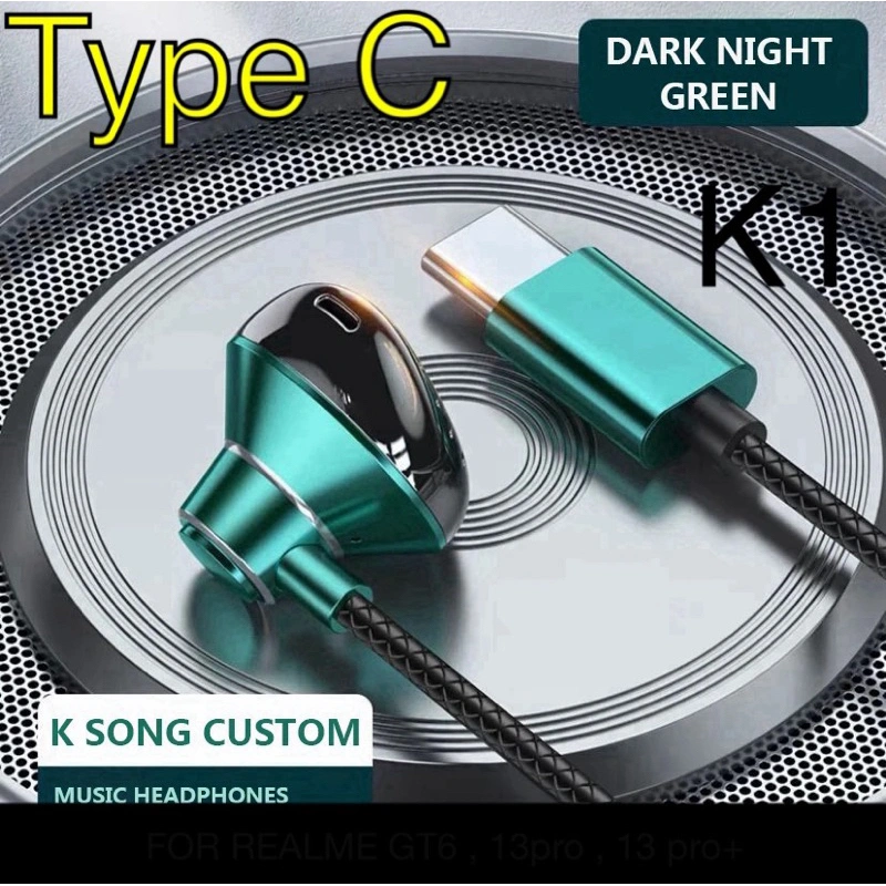 HEADSET / EARPHONE TYPE C SUPORT FOR INFINIX ZERO 30 4G / 5G