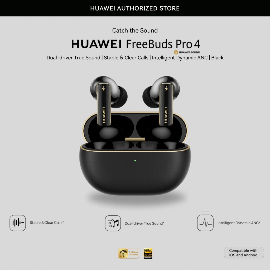HUAWEI FreeBuds Pro 4 Wireless Earphone TWS | Dual-driver True Sound | Stable & Clear Calls | Intelligient Dynamic ANC