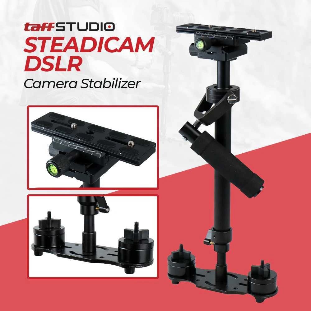 TaffSTUDIO S60 DSLR Kamera Stabilizer Steadycam Gimbal CANON SONY NIKON FUJI LUMIX Penyetabil camera smartphone handphone PENYEIMBANG VIDEO VIDEOGRAFI YOUTUBE FILM
