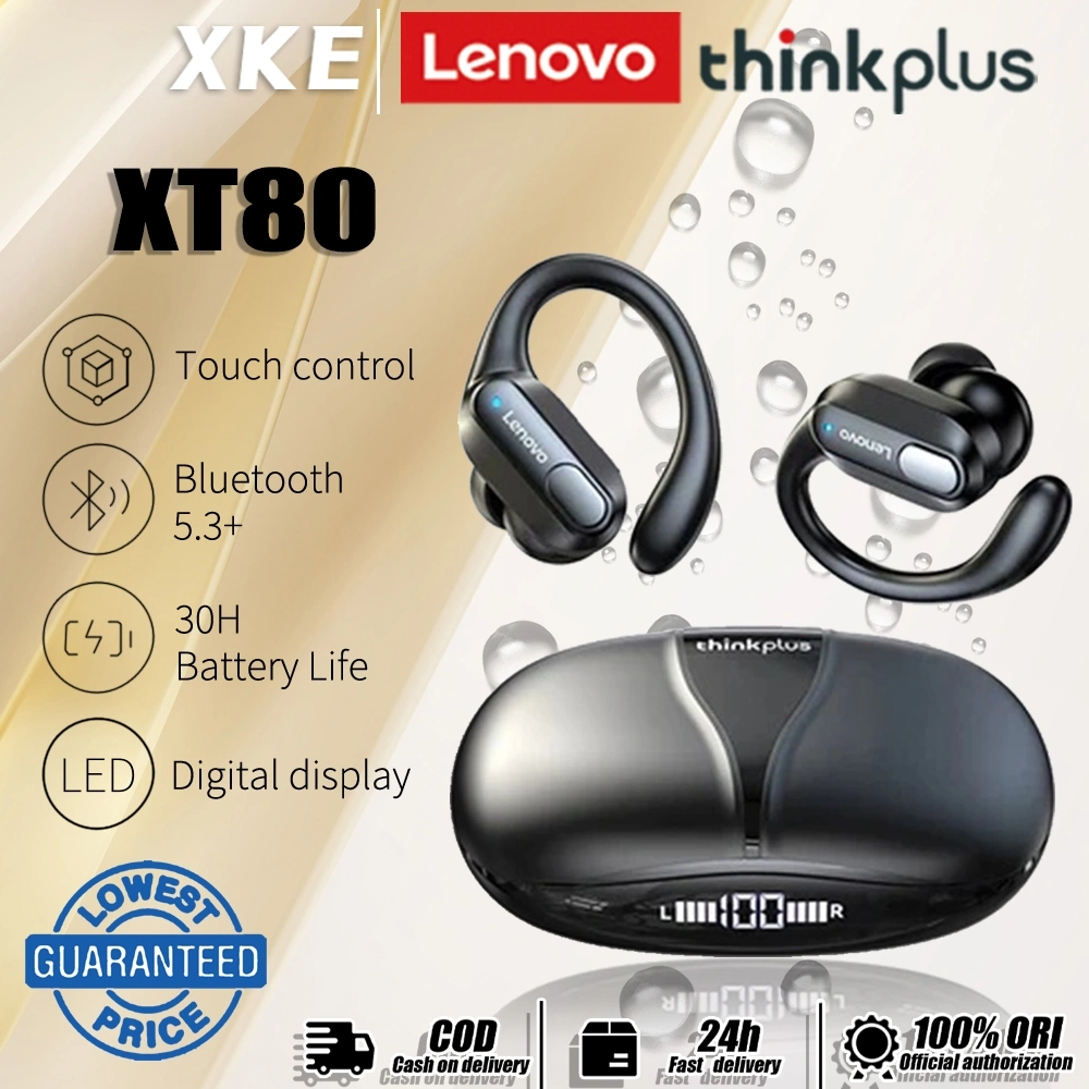 Lenovo Thinkplus XT80 AI Smart Terjemahkan earphone Headset Bluetooth 5.3 True Wireless TWS Sports Earphone Noise Reduction