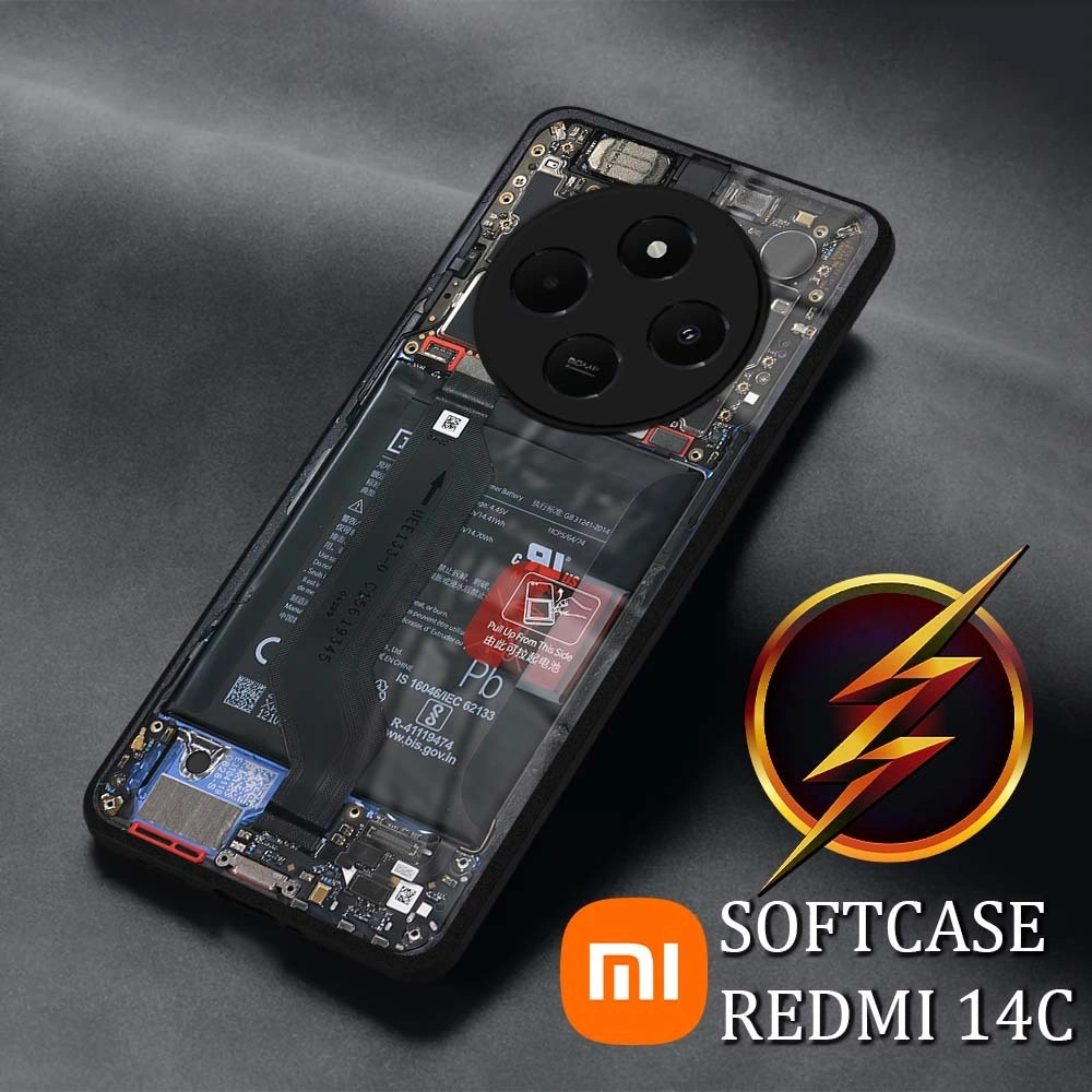 AM47 Softcase Kilau Xiaomi Redmi 14c | Redmi A3 | Full Cover Case Hp 14C A3 Kesing Mika Silikon Silicon Pelindung Smarphone Machine Mesin