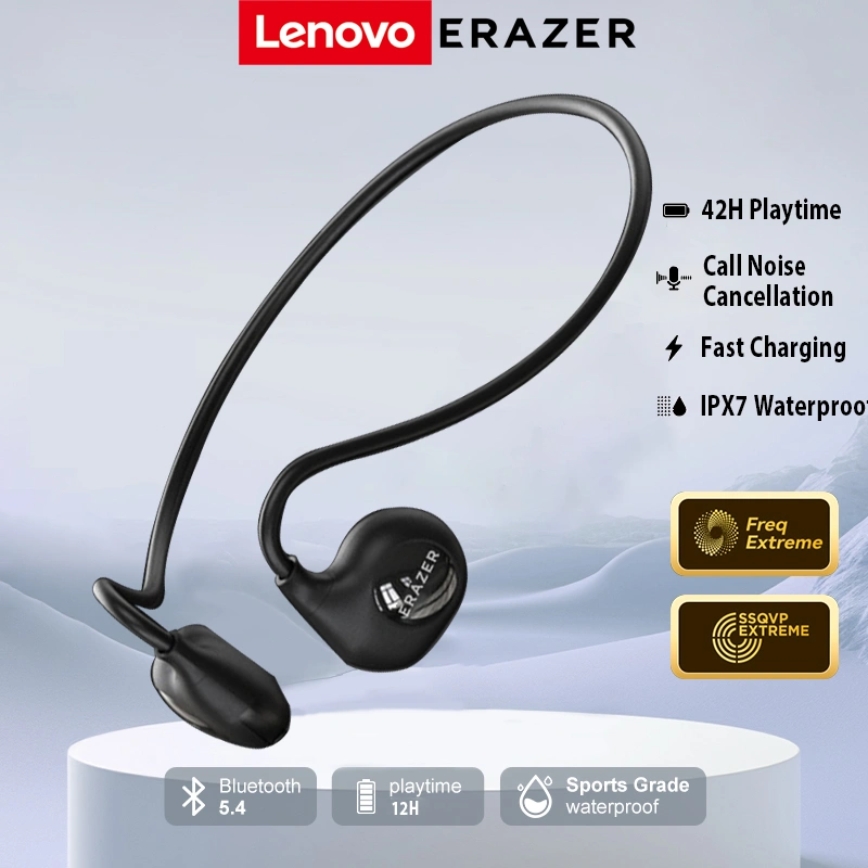 Lenovo XT95MAX Headset Bone Conduction Bluetooth Headset Headphone Over Ear HiFi Stereo Mic Gaming IPX7 Tahan Air Earphone Olahraga