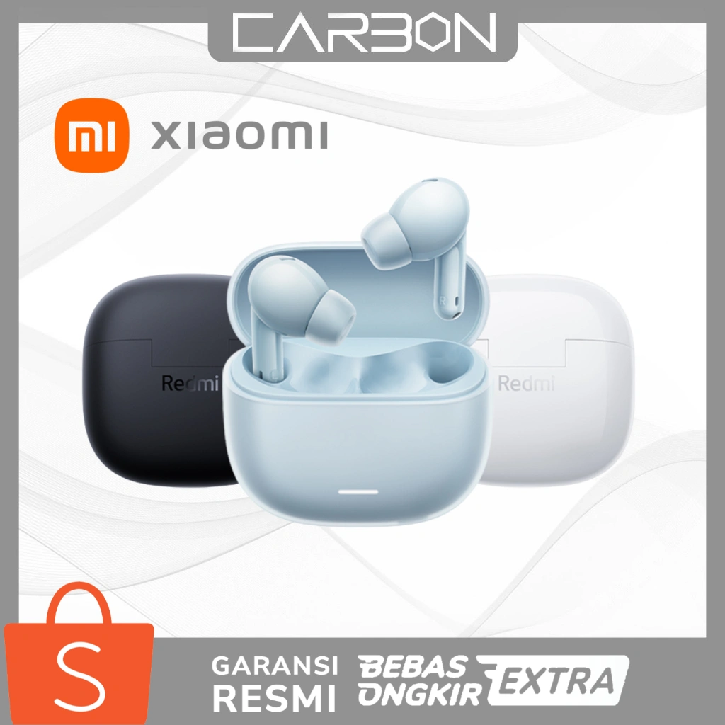 XIAOMI Redmi Buds 6 Lite | Baterai hingga 38 Jam | 42db Hybrid ANC | Suara jernih 12.4mm driver | AI Noise Cancellation  [Official Store]