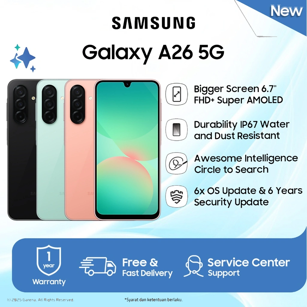 Samsung Galaxy A26 5G 8/256 - Galaxy AI | Smartphone AI | Baterai 5000mAh