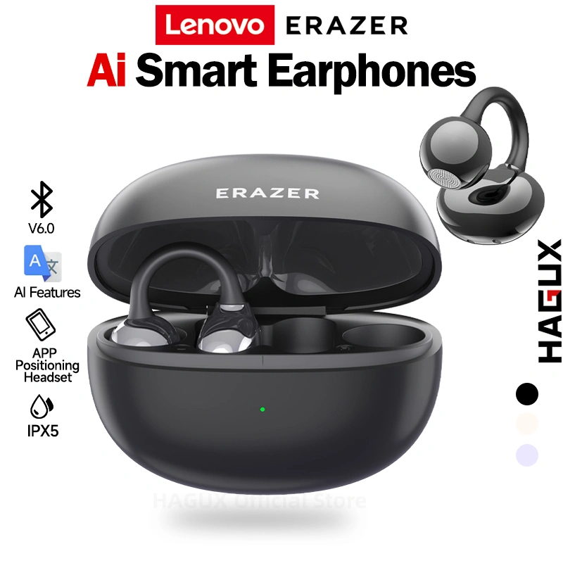 Lenovo ERAZER XF36 Wireless Bluetooth headset V6.0 AI smart translation headset can translate 134 foreign languages OWS TWS Open Ear earphone IPX5 HIFI Headphone olahraga