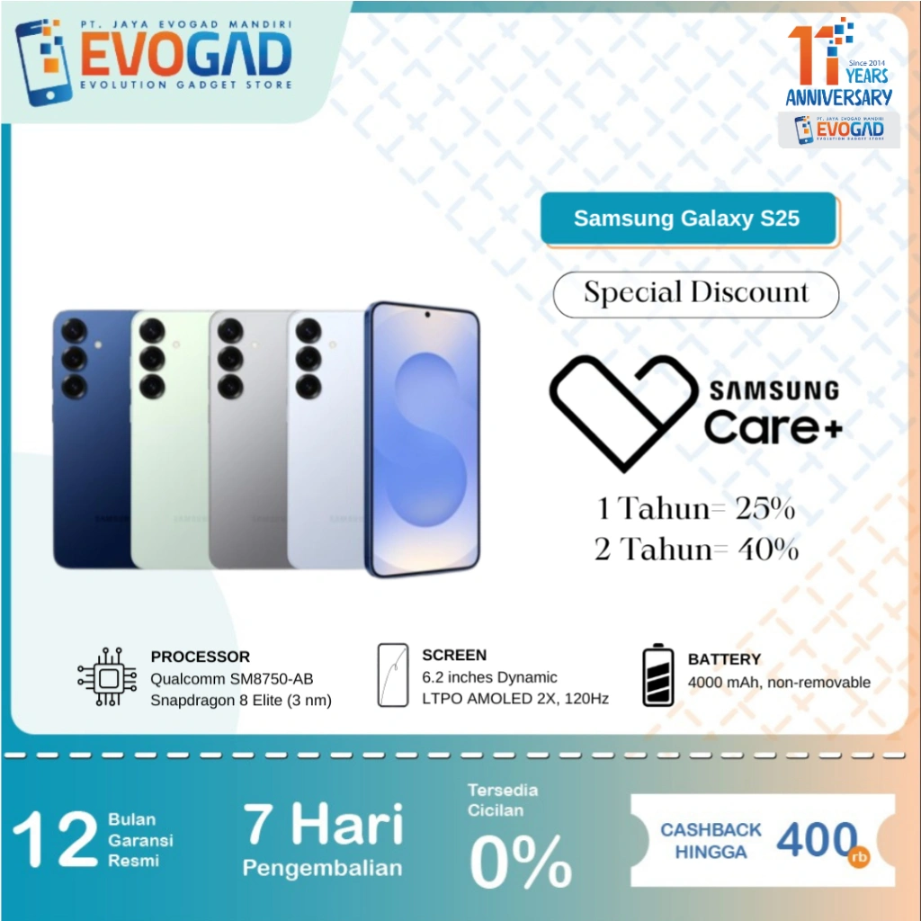 Samsung Galaxy S25 12/512GB, Smartphone AI Galaxy AI 50MP Snapdragon 8 Elite | Garansi Resmi SEIN 1 Tahun