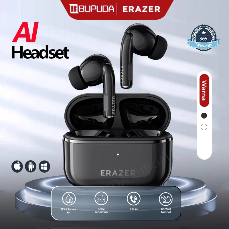 Lenovo ERAZER XT89PRO AI Smart Wireless Headset Bluetooth V5.4 App Translation TWS Mini Earbuds BUPUDA