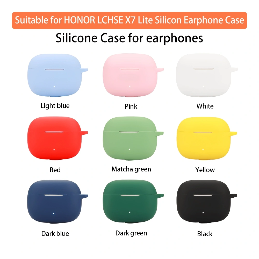 Case Casing Cover Silicone Protective Honor Choice Earbuds X7 Lite TWS/ HonorchoiceearbudsX7lite/ X7Lite + Carabiner