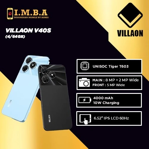 Villaon V40S 4/64GB - Garansi Resmi