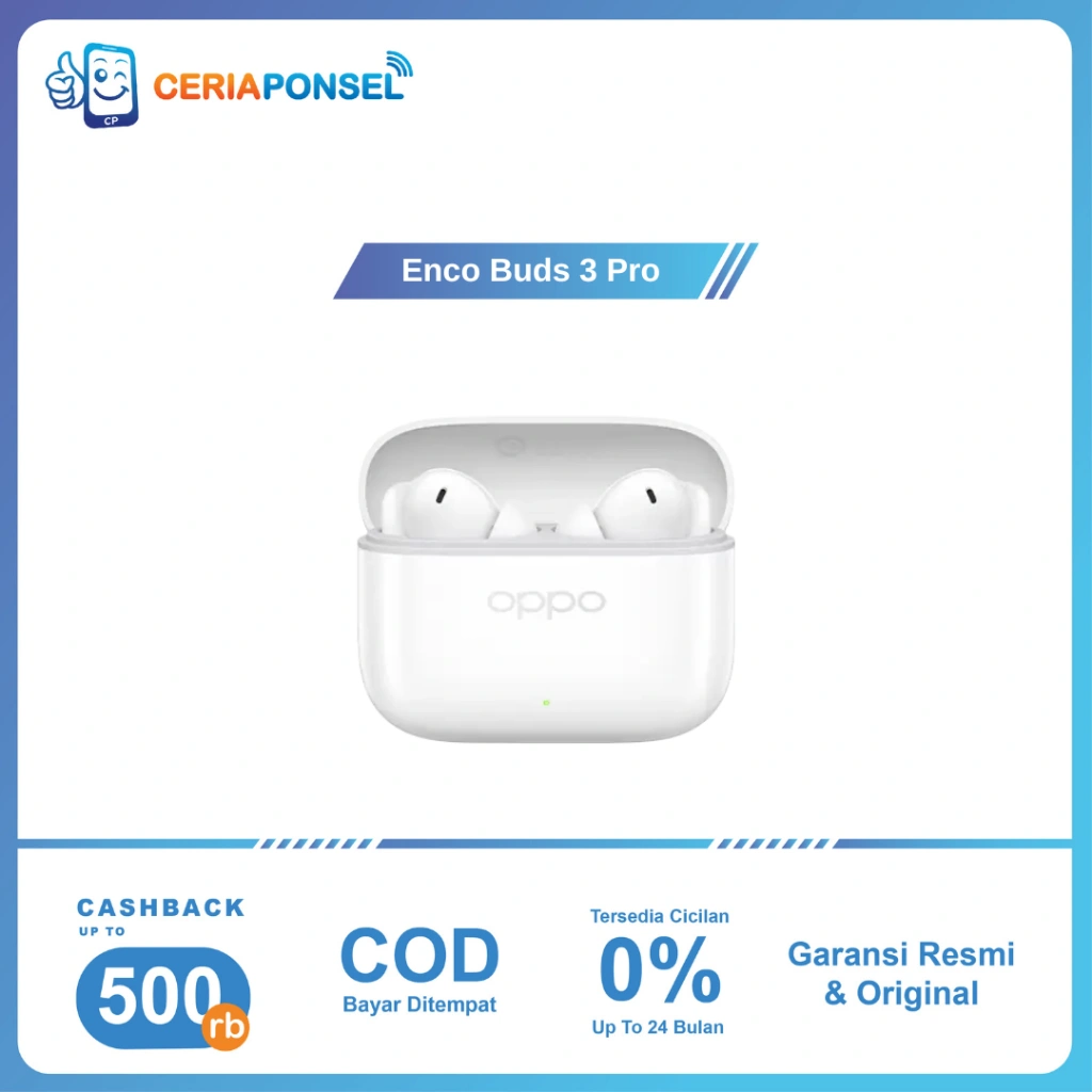 OPPO Enco Buds 3 Pro & Enco Buds 2, True Wireless Earbuds, Bluetooth 5.4 | Garansi Resmi Oppo Indonesia