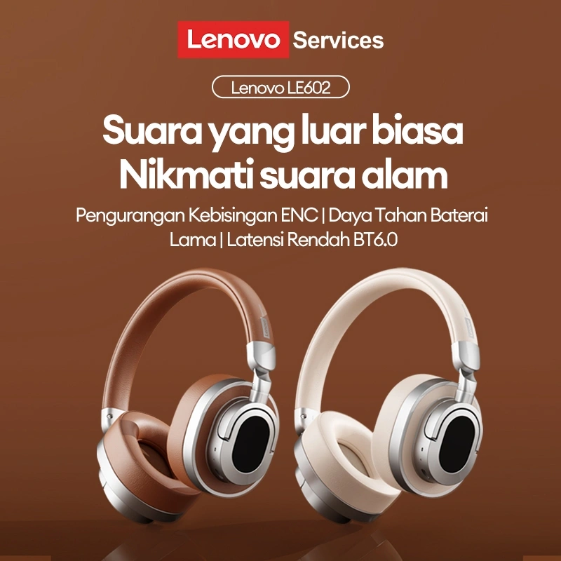 Lenovo Services LE602 Headset Bluetooth Upgraded 6.0 TWS ENC Noise Reduction HiFi Sound Quality Music/Sport Earphone Bluetooth