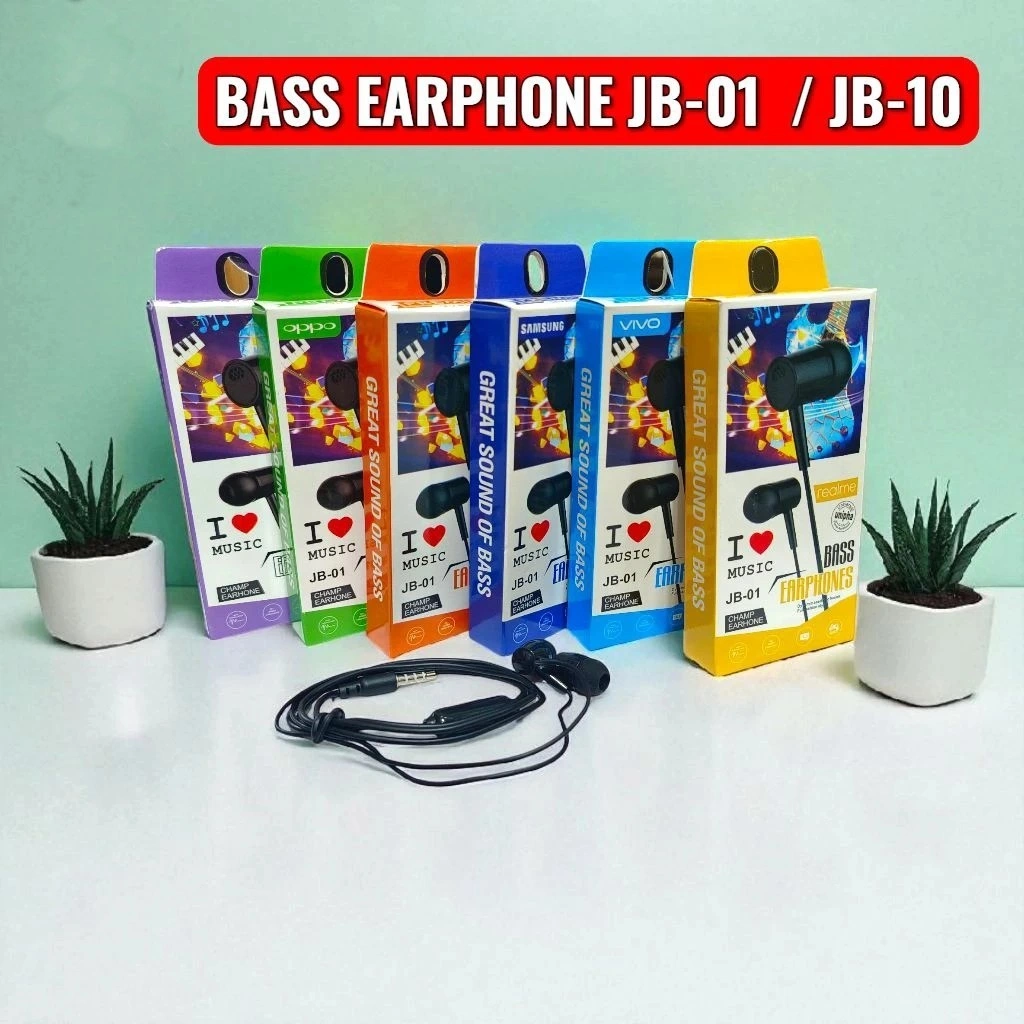 JB-29 Headset Handsfree PUREBASS INFINIX JB-01 & pure bass wangi Inear Earphone