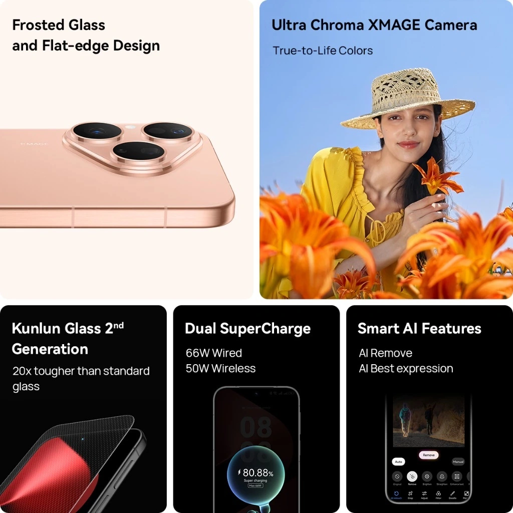 HUAWEI Pura 80 | True-to-Life XMAGE Camera | Kunlun Glass | 66W SuperCharge | Smart AI