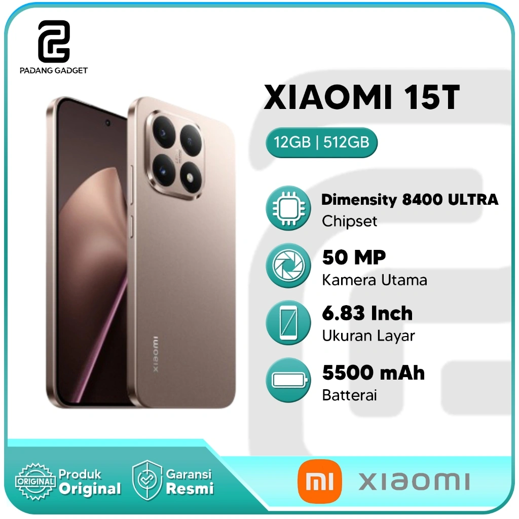 Xiaomi 15T 5G 12/512GB | LEICA LENS | Dimensity 8400 Ultra Hp Smartphone Original Garansi Resmi