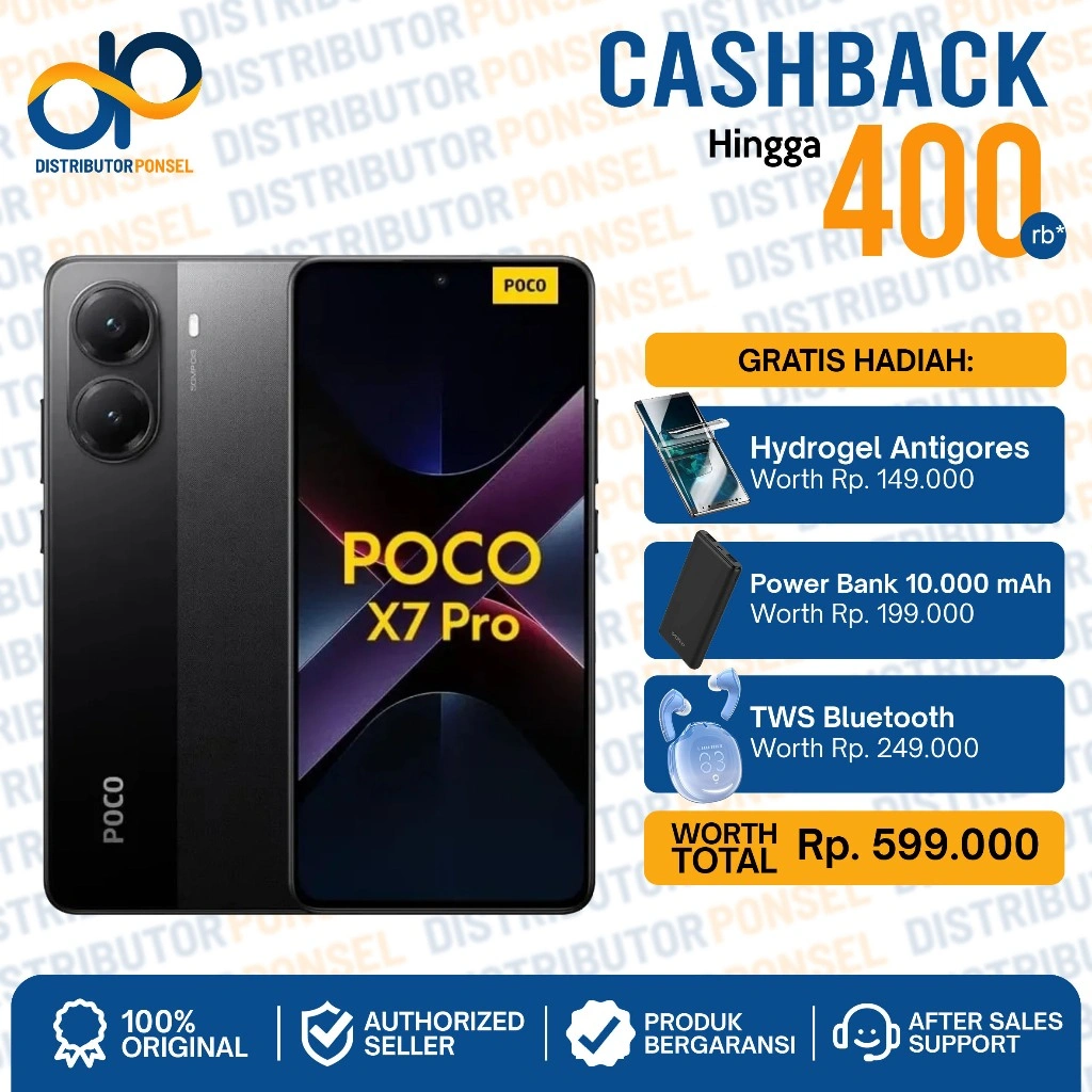 Xiaomi Poco X7 Pro 5G NFC - Poco X7 Smartphone 12/512GB 12/256GB Garansi Resmi Xiaomi 1 Tahun