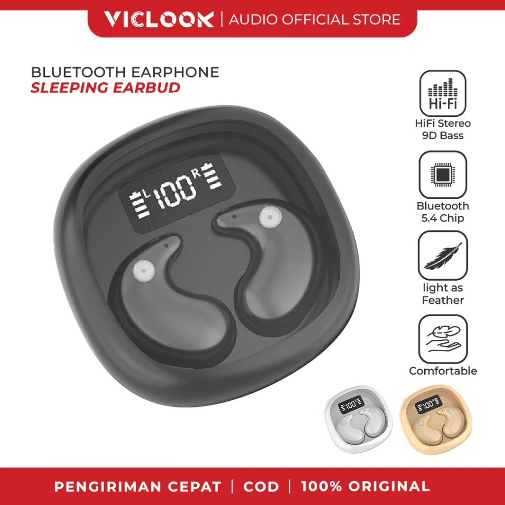 VICLOOK Sleep Headset Bluetooth Earphone Wireless TWS Bluetooth V5.4