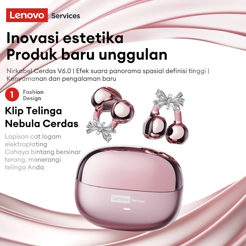 Lenovo Services LE302 Ear-Clip Earphone Bluetooth 6.0 TWS HiFi Sound Quality IPX4 Waterproof Music Headset Bluetooth