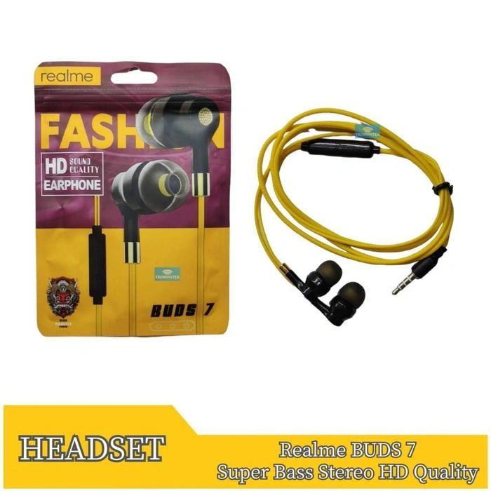 HF Headset Handsfree - REALME BUDS 7 - STereo Kualitas Bagus