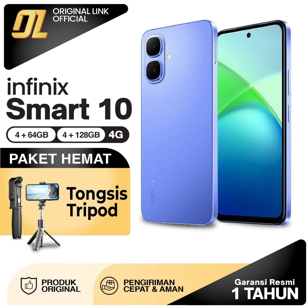 Infinix Smart 10 4/64 4/128 GB 4GB 64GB 128GB Original Smartphone