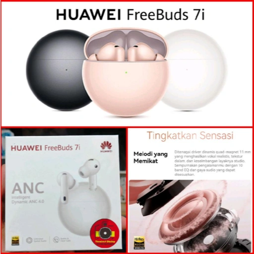 TWS HUAWEI FreeBuds 7i Intelligent Dynamic ANC 4.0 Spatial Audio Clear Calls with Six Mics IP54