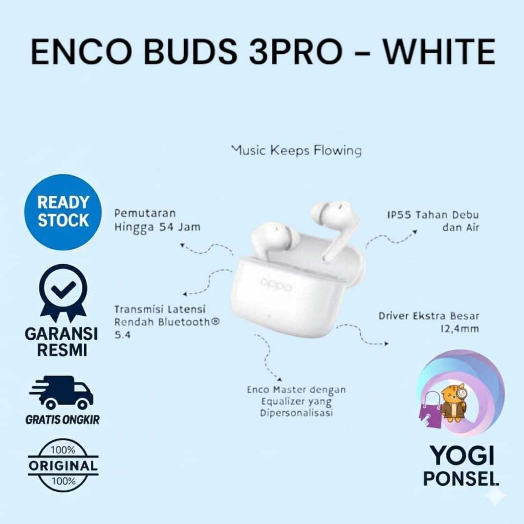OPPO ENCO BUDS 3PRO WHITE