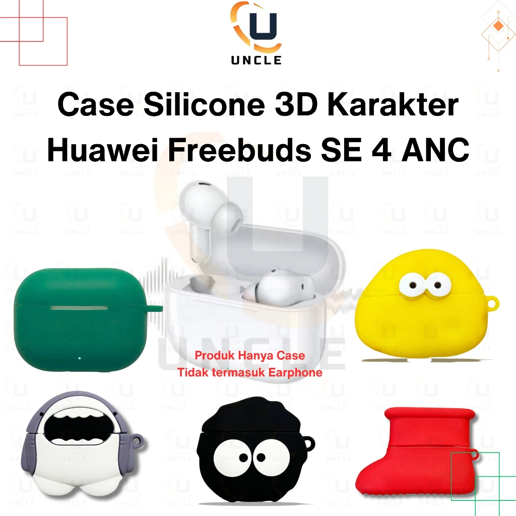 Case HUAWEI FreeBuds SE 4 ANC Silikon Polos Earphone Silicone TWS Karakter Lucu Karakter Kartun 3D Unllce