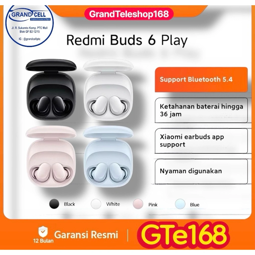 XIAOMI Redmi Buds 6 PLAY Garansi Resmi XIAOMI Indonesia