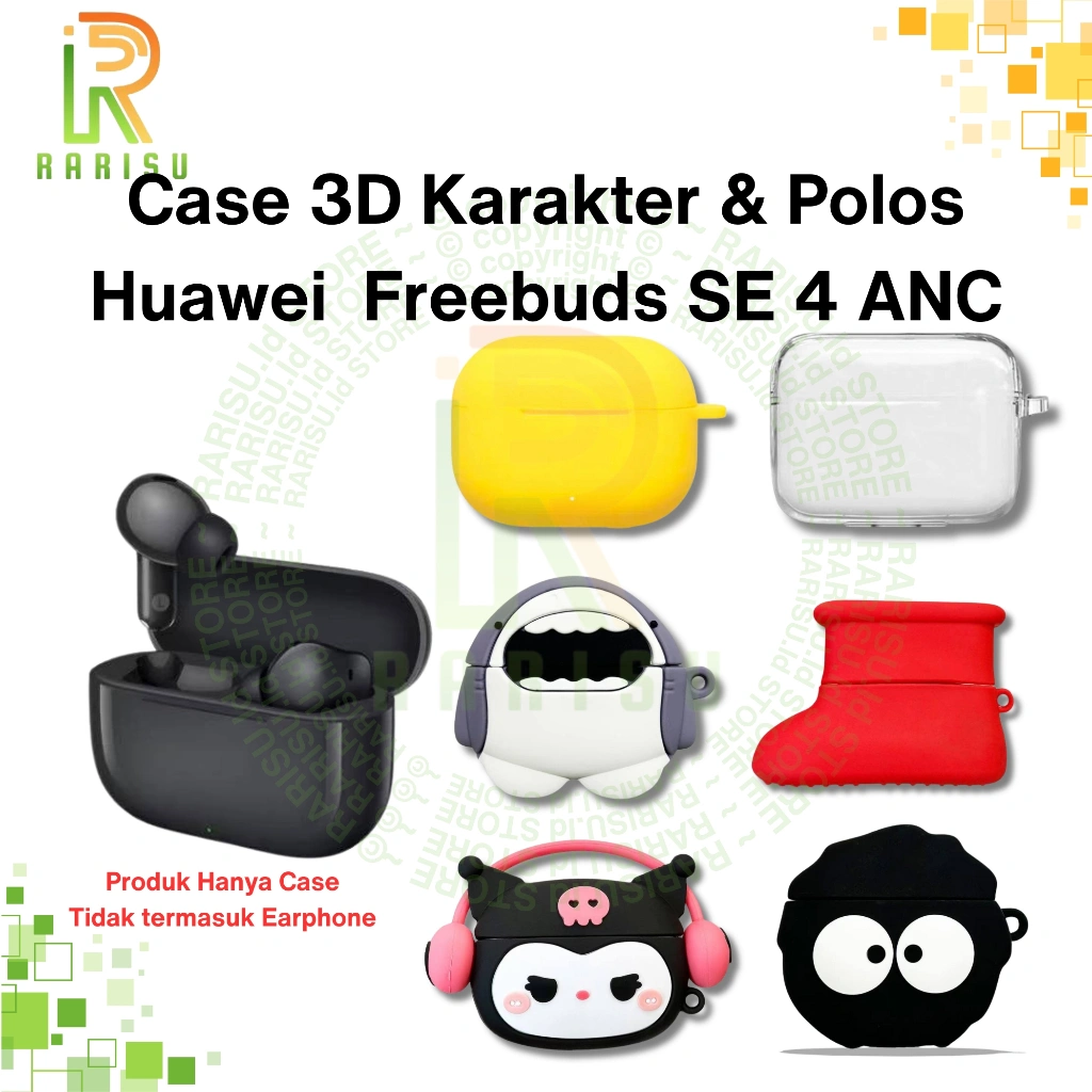 Case HUAWEI FreeBuds SE 4 ANC Silikon Polos Earphone Silicone TWS Karakter Lucu Karakter Kartun 3D Rarisu.id