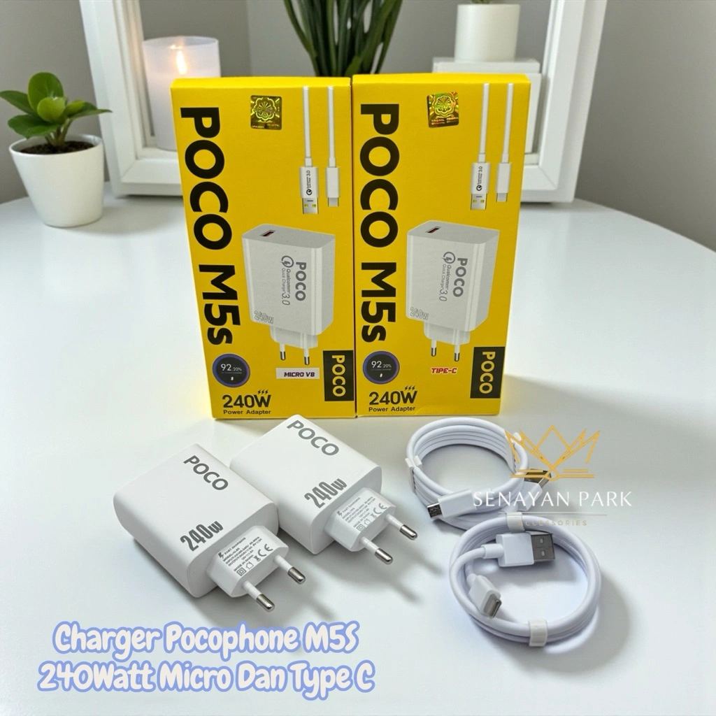 Charger Ori 100% MI pocophone poco m5s 240w Support FastCharging qc3.0 kompatible semua hp smartphone PROMO SEN