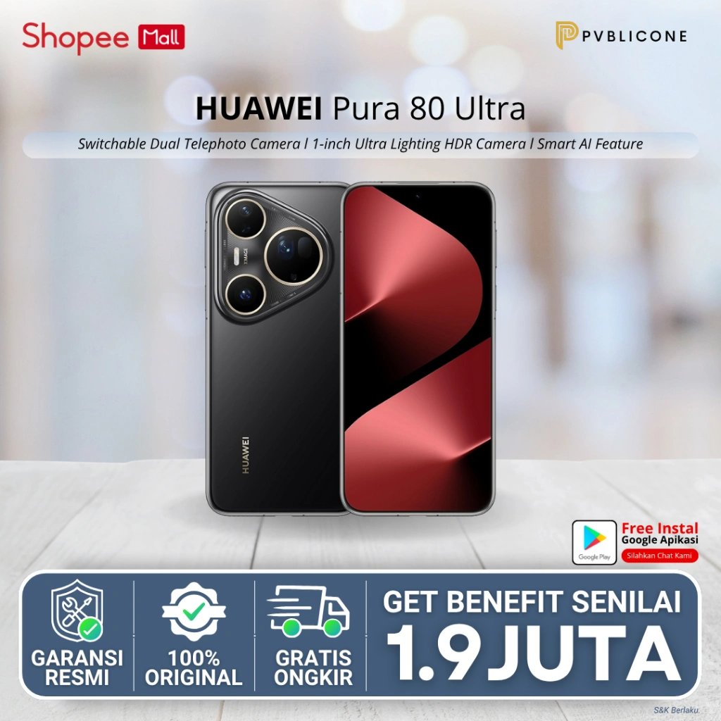 HUAWEI Pura 80 Ultra Smartphone l Switchable Dual Telephoto Camera l 1-inch Ultra Lighting HDR Camera l Smart AI Feature