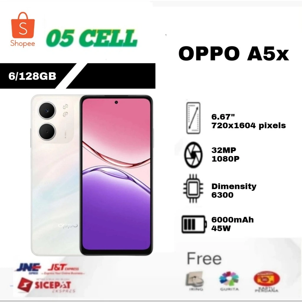 0PP0 A5X 4/128GB & 6/128GB SMARTPHONE BERGARANSI RESMI INDONESIA