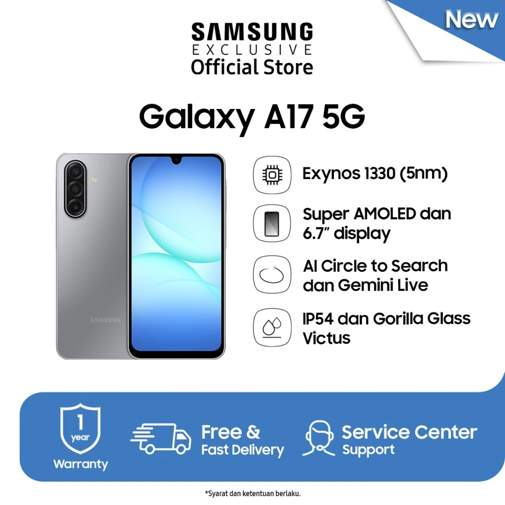 Samsung Galaxy A17 5G 8/128GB - Gray | Smartphone AI | Android | 5000 mAh