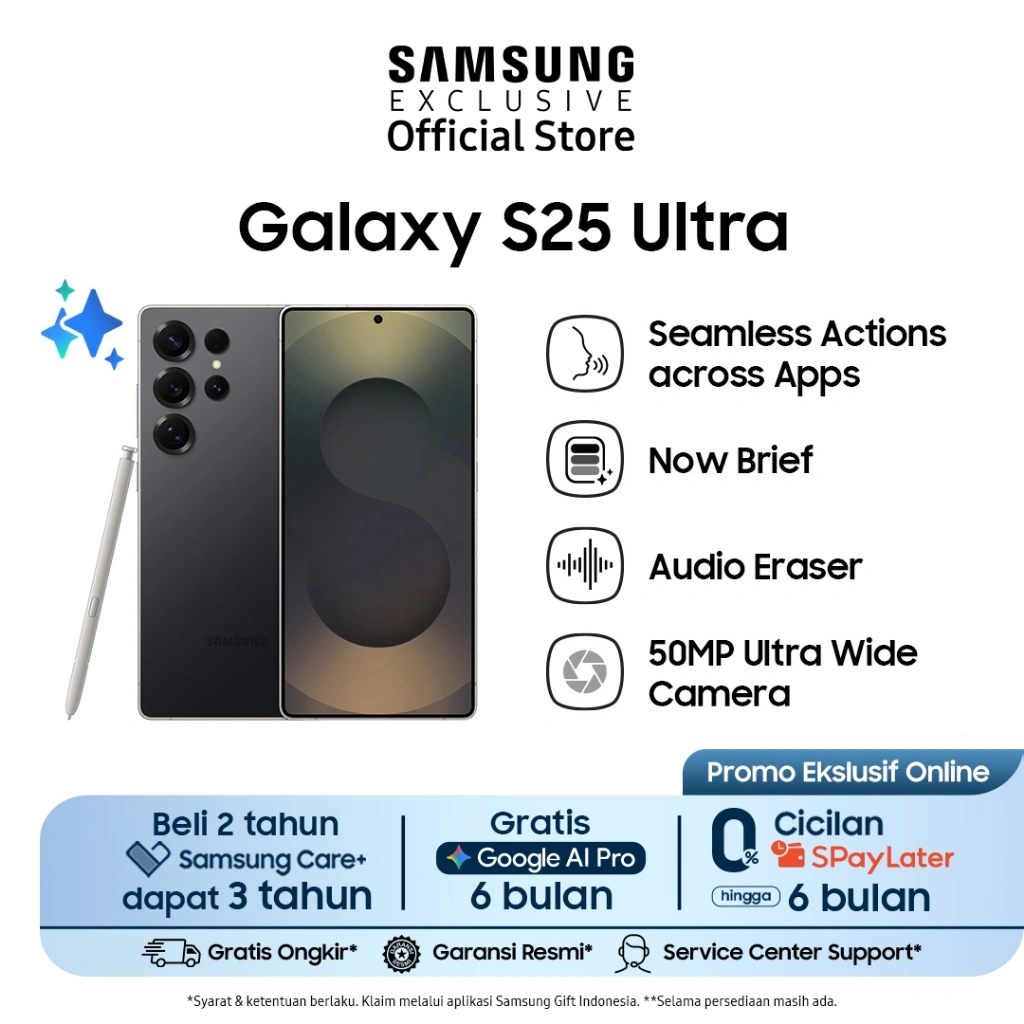 Samsung Galaxy S25 Ultra 12/512GB - Titanium Black | Smartphone AI | Galaxy AI | Kamera 200MP | Prosesor Snapdragon 8 Elite | S Pen