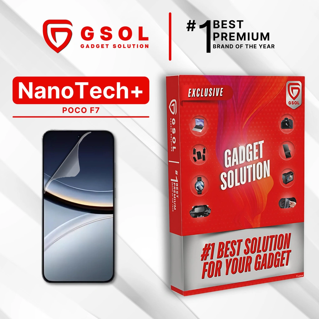 GSOL EPU BIO GENESIS Hydrogel for Xiaomi POCO F7 / Screen Guard (Nanotech+ 100% Recycle) Premium Hidrogel Anti-Scratch Protector Tempered Gorilla Glass 5 6 7 Anti Gores Full Cover Smart Phone Watch Handphone Gadget Tab Laptop Kamera