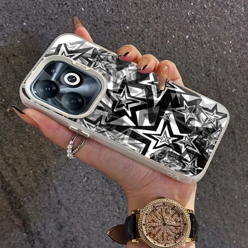 Casing Hp Untuk Infinix Smart 8 Pro Smart 8 Plus Smart 8 HD Smart 7 Smart 6 Plus Smart 5 Samrt 6 Ram 3 Tecno Spark 20 20C Pop 8 Spark Go 2024 Case Pola bintang kartun kreatif Casing ponsel silikon kasing Anti-Drop Kesing Cesing Softcase