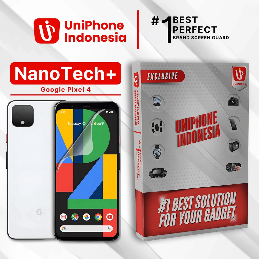 UniPhon EPU BIO GENESIS Hydrogel for Google Pixel 4 / Screen Guard (Nanotech+ 100% Recycle) Premium Hidrogel Anti-Scratch Protector Tempered Gorilla Glass 5 6 7 Anti Gores Full Cover Smart Phone Watch Handphone Gadget Tab Laptop Kamera