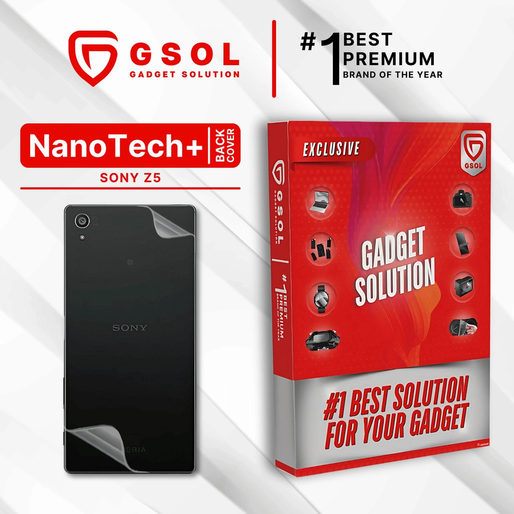GSOL EPU BIO GENESIS Hydrogel for Sony Xperia Z5 / Back Cover Guard (Nanotech+ 100% Recycle) Premium Hidrogel Anti-Scratch Protector Tempered Gorilla Glass 5 6 7 Anti Gores Full Cover Smart Phone Watch Handphone Gadget Tab Laptop Kamera