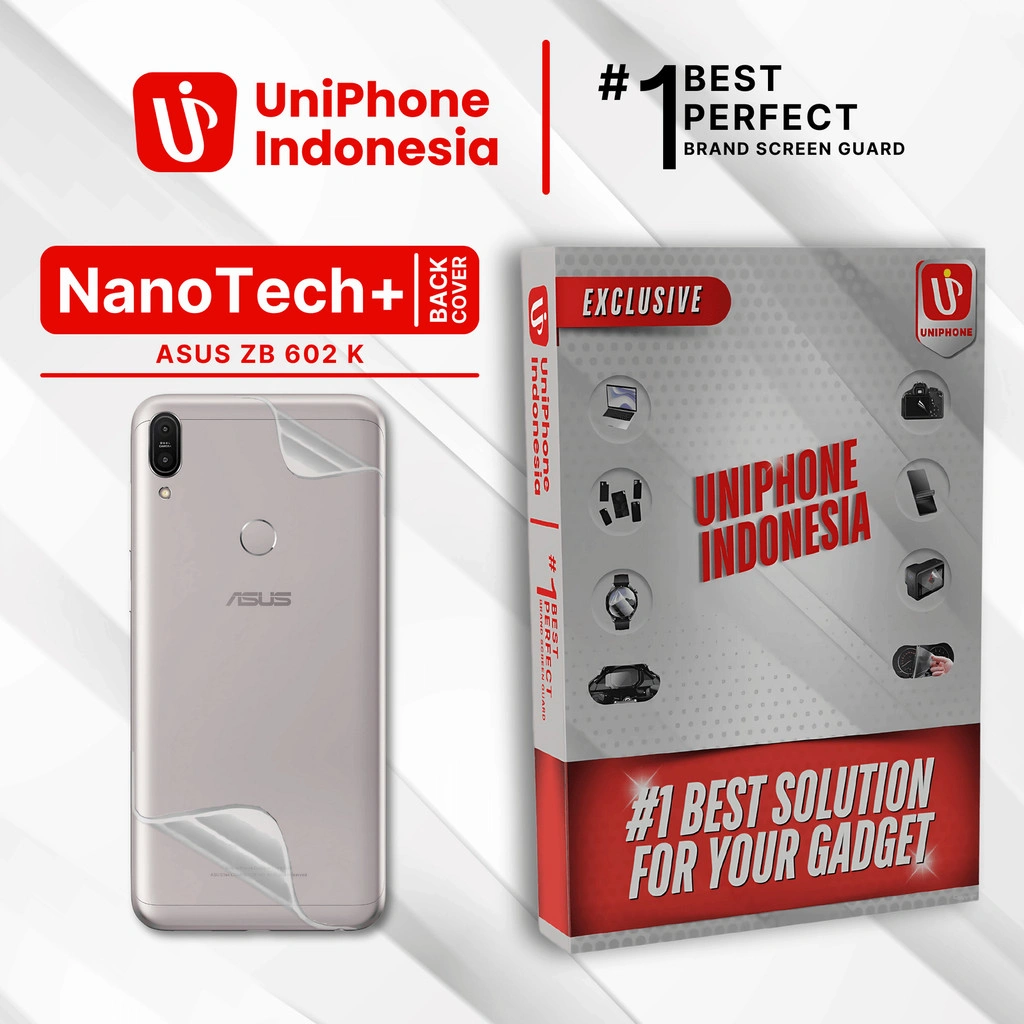 UniPhon EPU BIO GENESIS Hydrogel for ASUS ZB602K / Back Cover Guard (Nanotech+ 100% Recycle) Premium Hidrogel Anti-Scratch Protector Tempered Gorilla Glass 5 6 7 Anti Gores Full Cover Smart Phone Watch Handphone Gadget Tab Laptop Kamera