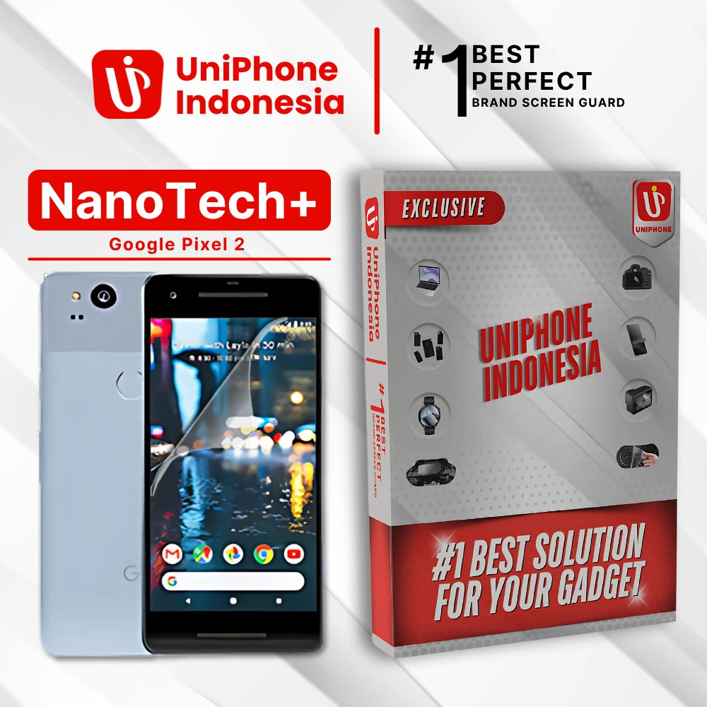 UniPhon EPU BIO GENESIS Hydrogel for Google Pixel 2 / Screen Guard (Nanotech+ 100% Recycle) Premium Hidrogel Anti-Scratch Protector Tempered Gorilla Glass 5 6 7 Anti Gores Full Cover Smart Phone Watch Handphone Gadget Tab Laptop Kamera