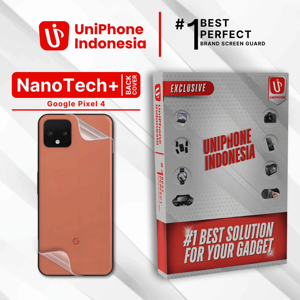 UniPhon EPU BIO GENESIS Hydrogel for Google Pixel 4 / Back Cover Guard (Nanotech+ 100% Recycle) Premium Hidrogel Anti-Scratch Protector Tempered Gorilla Glass 5 6 7 Anti Gores Full Cover Smart Phone Watch Handphone Gadget Tab Laptop Kamera