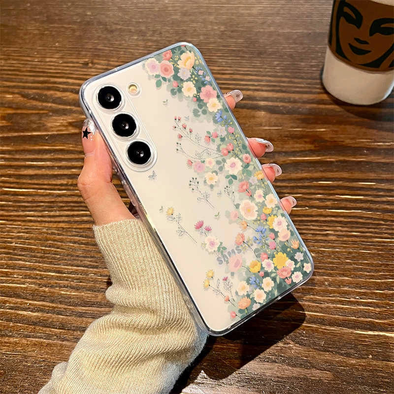 Aesthetic Luar Negeri Anti Jamur Bunga Casing Hp Samsung A57 A37 A07 A17 5G A36 A56 A15 A16 A06 5G A26 A55 A52 A72 A05 A14 A50 A32 A53 A35 A13 A20 A73 A25 A20S A30 A22 A05S A04S A51 A52S 5G M12 A34 A33 A54 5G A12 A11 A24 A23 A71 Casing