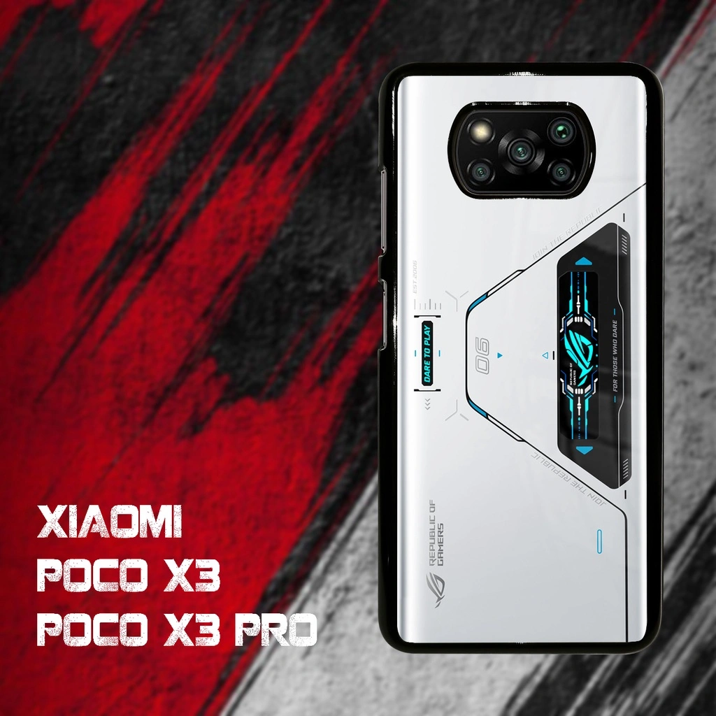 Case Kilau Poco Phone X3 | X3 NFC | X3 PRO | Casing Hp Xiaomi | Pelindung Smartphone | Motif ROG New