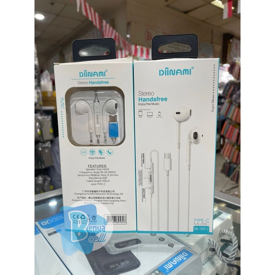 DIINAMI Earphone headsfree Hf Type C Headset Type-C Samsung Xiaomi Oppo Vivo Huawei INFINIX + MIC BC3489